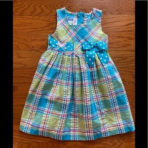 Bonnie Jean Girl’s Sz 3T/Pastel Plaid Summer Dress